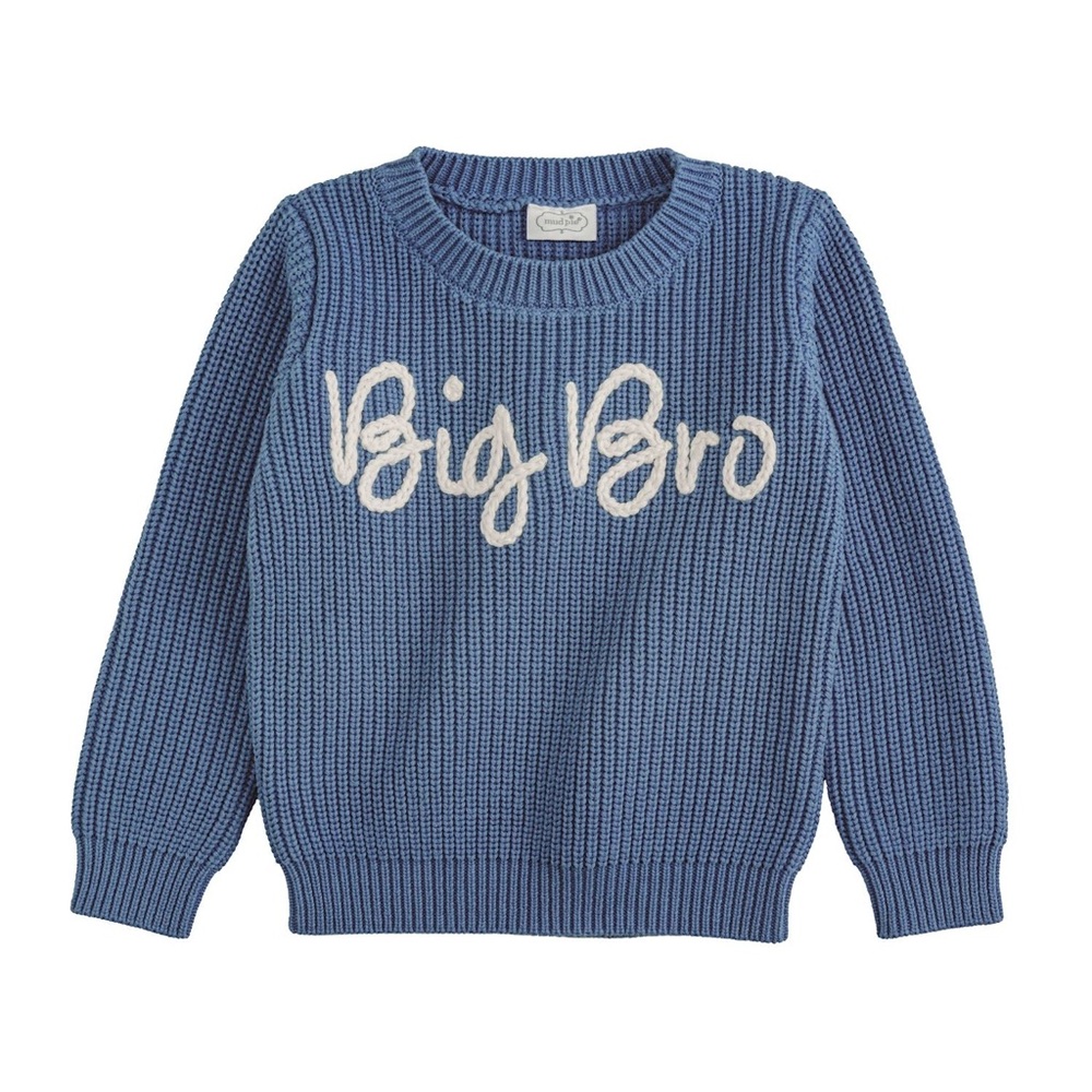 Mud Pie Blue 'Big Bro' Sweater 4T-5T